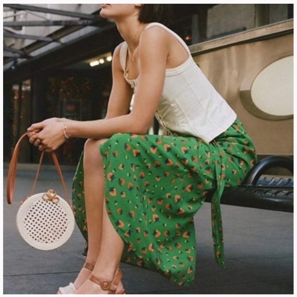 Anthropologie Colloquial wrap skirt in Berry Nice
